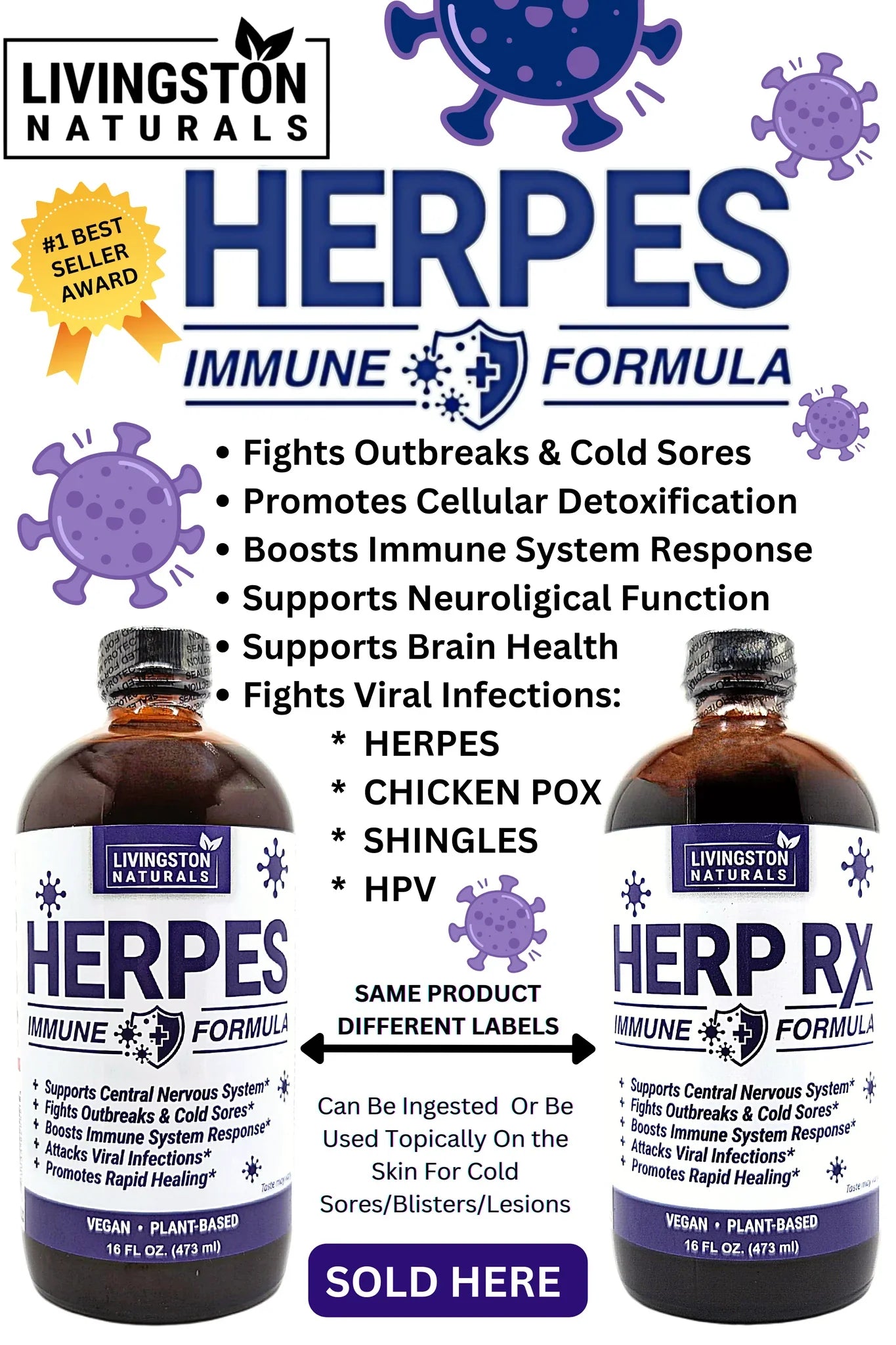 Herpes / Herp-RX Imune Formula -16 oz