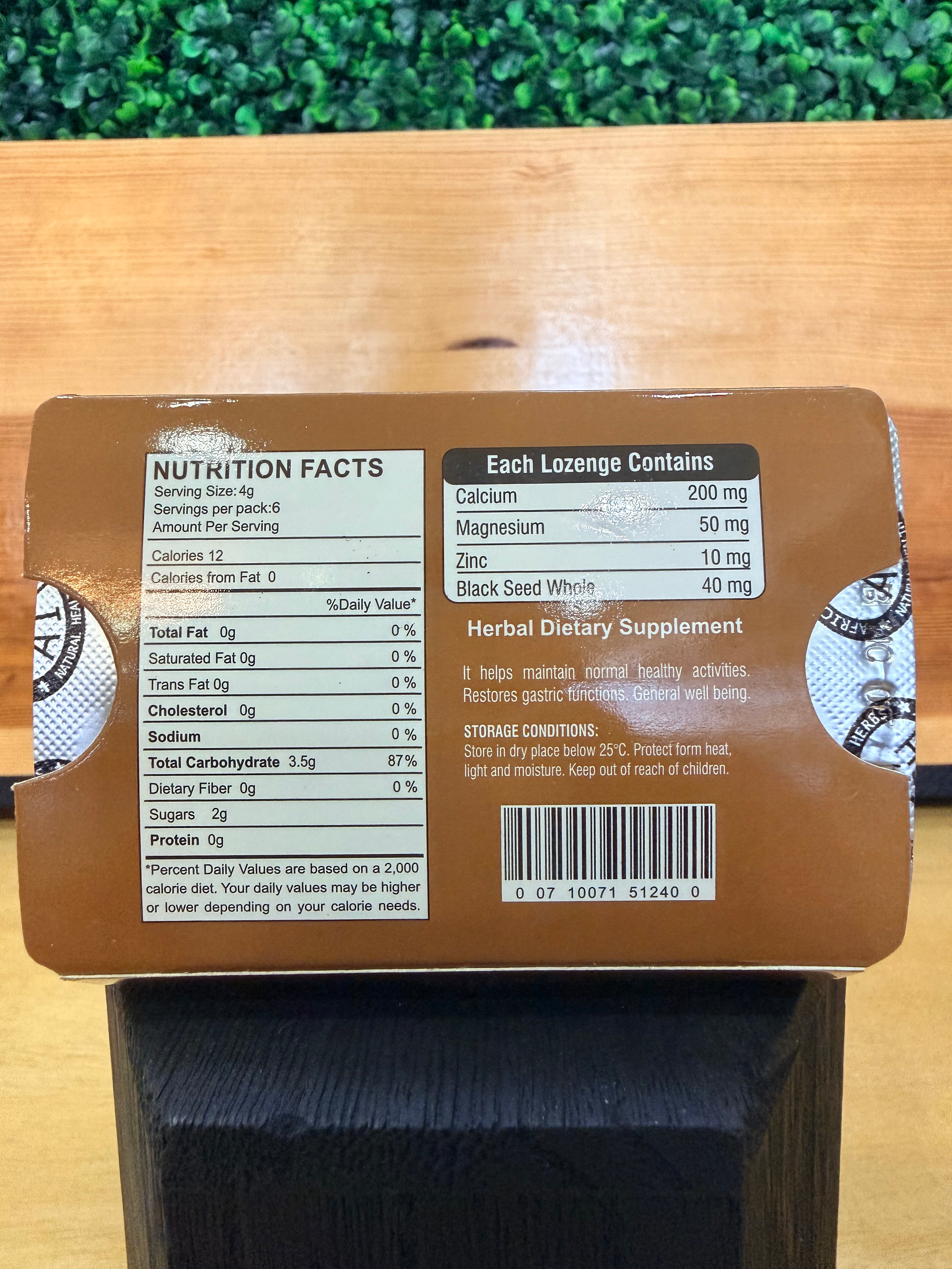 Calcium, Magnesium & Zinc (Black Seed Lozenges)
