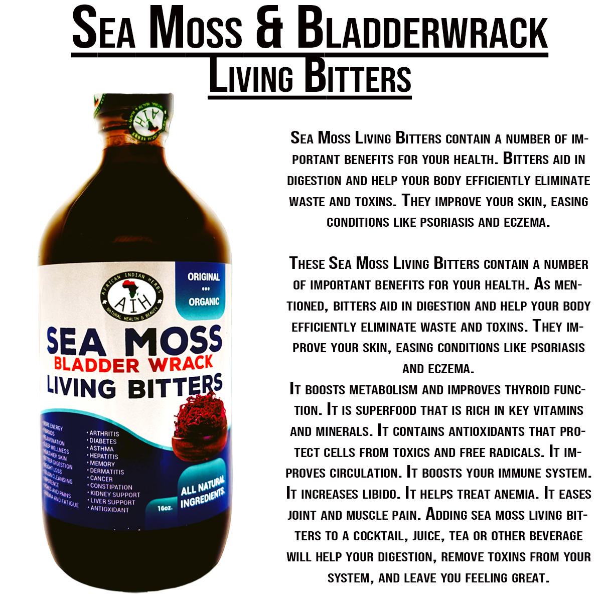 Sea Moss Bladder Wrack Living Bitters -16 oz